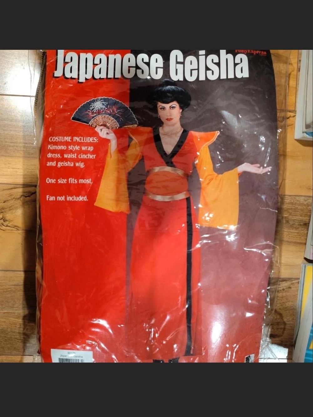 Japanese Geisha Womens Costume - Red and Yellow